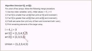 Union and Intersection of two sorted arrays | GeeksforGeeks