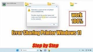 Cara Mengatasi sharing printer Error di Windows 11 dengan kode 0x00000709 0x0000007c 0x0000011b