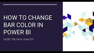 How to Change Bar Color in Power BI