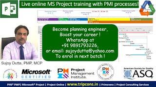 Master Project Management with this MS Project Online Training – Sujoy Dutta, +91 9891793226