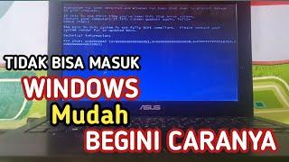 LAPTOP TIDAK BISA MASUK WINDOWS "A problem has been detected. "