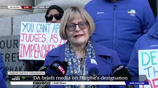 DA vs John Hlophe I Helen Zille addresses the media