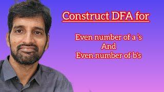 DFA for even number of a's and odd number of b's #education #cse #trending