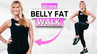 30-Minute Belly Fat Walking Workout | Walking Exercise For Weight Loss!