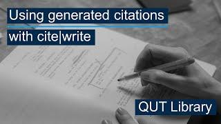 Using generated citations with cite|write