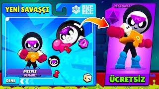 ÜCRETSİZ YENİ KARAKTER MEEPLE ÇIKIŞ TARİHİ, OYNANIŞI, KOSTÜMÜ, ROZETLERİ, TAKTİKLERİ - Brawl Stars