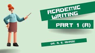 AWR001   Academic Writing Part 1 A