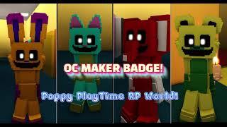 Roblox:"Poppy PlayTime RP World!" BADGE OC MAKER how to get it (3 white dogdays to find)