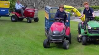 Murray and Connor bros.The Grass Lads.scarifing grass 2016