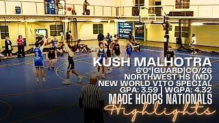 Kush Malhotra • CO/26 • 6’0”|Guard • Northwest HS (MD)• MADE Hoops Nationals Highlights