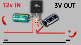 How to Make 12v to 3v converter Circuit || DIY 3v circuit