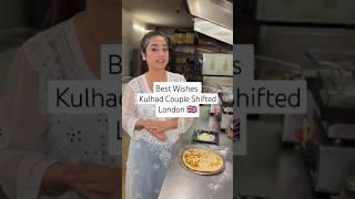 Viral Kulhad Pizza couple shifted england #kulhadpizza #kulhadcouple #couple  #streetfood #shorts