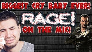 BIGGEST CRY BABY EVER! RAGE AND SALT ON THE MIC | Injustice 2 Online Matches