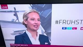 Frau Dr. Alice Weidel nimmt NTV Frühstart Sprechpuppe auseinander