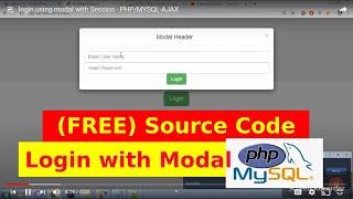 login using modal with Session - PHP/MYSQL-AJAX