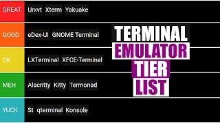 My Terminal Emulator Tier List