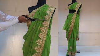 YOU WON'T BELIEVE I Cutting the Wedding Saree Sewing a Design Dress you Can  Wear in 3 Stylish Ways.