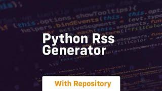 python rss generator