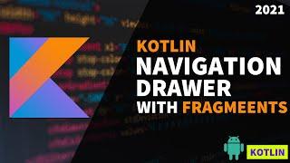 Navigation Drawer With Fragments (Kotlin) | Beginners Android App Development Tutorial