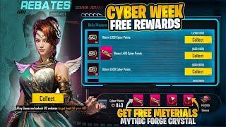 CYBER WEEK EVENT EXPLAIN Get Free 1120 UC | Get materials & Mythic Crystal | PUBGM