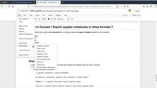 21. How to convert Jupyter notebook to another format using nbconvert utility ?