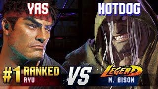 SF6 ▰ YAS (#1 Ranked Ryu) vs HOTDOG29 (M.Bison) ▰ High Level Gameplay