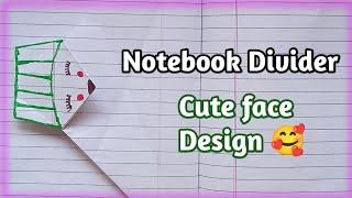 #notebookpartition. Cute face design in notebook. Notebook partition for term 2.