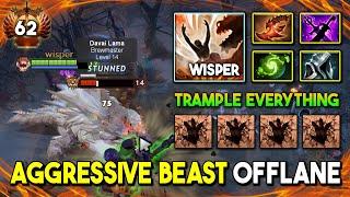 AGGRESSIVE OFFLANE By Wisper Primal Beast Overwhelming + Refresher Build 100% Trample Everything