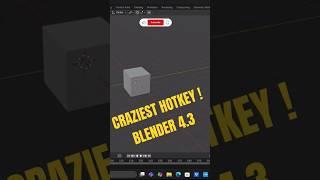 I Found The Craziest Hotkey in Blender 4.3  #shorts #blender #b3d #blendertips