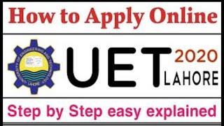 How to fill online admission form of UET | UET lahore admission 2020 | UET online registration 2020