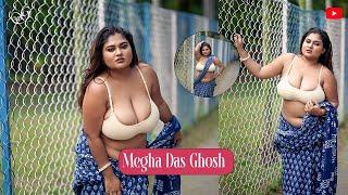 MEGHA DAS GHOSH IN BLUE SAREE | BONG FASHION VLOG | 2025