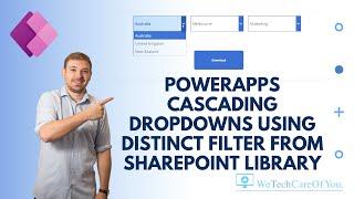 PowerApps Cascading Dropdowns using distinct filter from SharePoint library