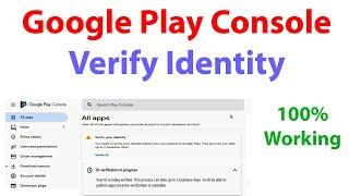 How to verify google play console account 2022|| Google play console verify identity 2022 Play Store