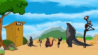 Godzilla, Siren Head: Eat Wild Mushrooms - With Battle In WC | Godzilla Cartoon
