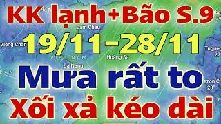 Tin bão biển Đông | Dự báo thời tiết mới nhất ngày mai 19/11/2024 | dự báo bão mới nhất