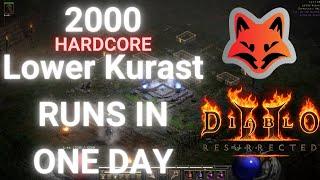 2000 LOWER KURAST RUNS IN ONE DAY - Diablo 2 resurrected