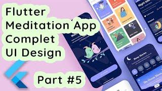 Flutter Meditation App UI : Home Screen UI Design #5