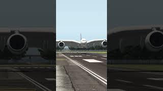 Pull up at the critical moment of landing, simulated