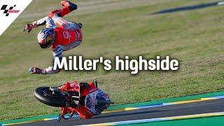 Miller's nasty off-throttle highside in FP3 | 2020 #FrenchGP