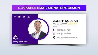 Clickable Email Signature Design in Adobe Photoshop - PSD Template 02