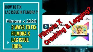 How to fix LAG Filmora X |Crash Fix | Filmora has stopped working GpuTest | problem fix solve |
