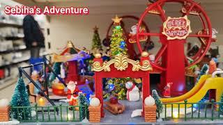 Action Christmas decoration 2021. Beautiful Christmas decoration. Christmas Musical Villages decor