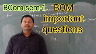 BOM important questions #bcomeducare #businessorganization$managementimpquestions #BOMimportantquesn