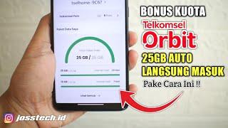 Cara Mengatasi Bonus Kuota Bulanan 25GB Telkomsel Orbit yg belum masuk