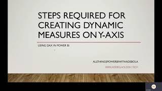 STEPS REQUIRED FOR CREATING DYNAMIC MEASURES ON Y AXIS | USING DAX IN POWER BI