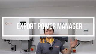 Solis EPM - Setup (Export Power Manager)