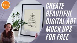 Part 4: How to make free mockups for Etsy printables - 100% FREE! No Photoshop! GIMP mockup tutorial