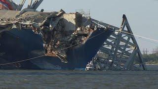 Coast Guard speaks on latest effort to clear bridge collapse debris
