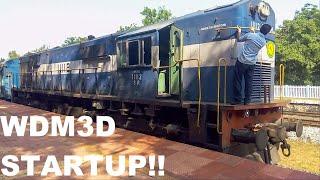 Starting a WDM3D locomotive-Indian Railways