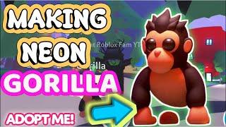 MAKING NEON GORILLA IN Adopt Me! Gorilla Fairground Update !